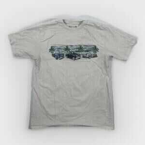 Newport Blue Shirt Men’s XL Old Vintage Chevy Trucks Chillin Beachside Graphic